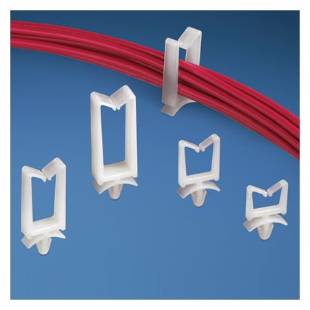 Panduit Cable Clip, 1/2 in Bundle Dia., Natural, 1000 PK VWS50100-M